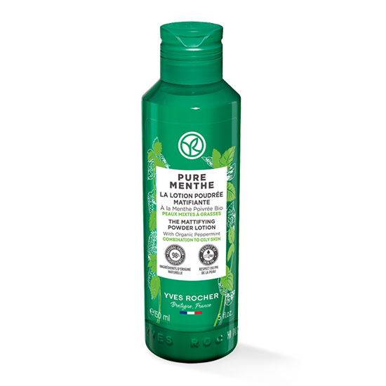 PURE MENTHE Матирующий Лосьон-Пудра с Перечной Мятой БИО - для Комбинированной и Жирной кожи